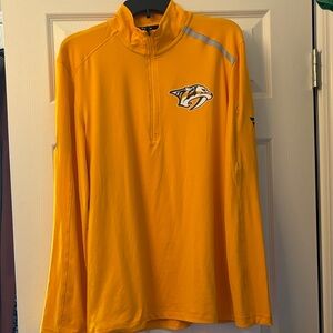 Fanatics Yellow Nashville Predators Quarter-Zip Pullover